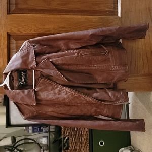Guess Brown Leather Jacket